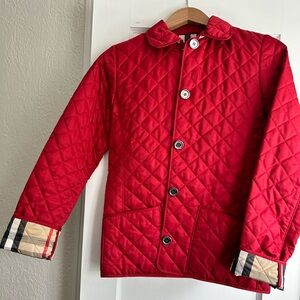 Burberry Quilted Jacket Red 14Y